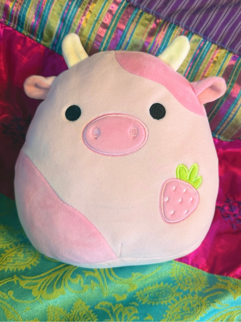 Strawberry Cow Squishmallow 8” Plush Doll
